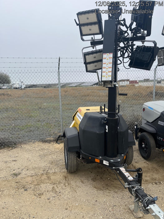 2022 Allmand NLV3GR (4) LED Light Fixture 350W, 23' Vertical Mast, 3kW Prime, Towable, ES Decals, T3