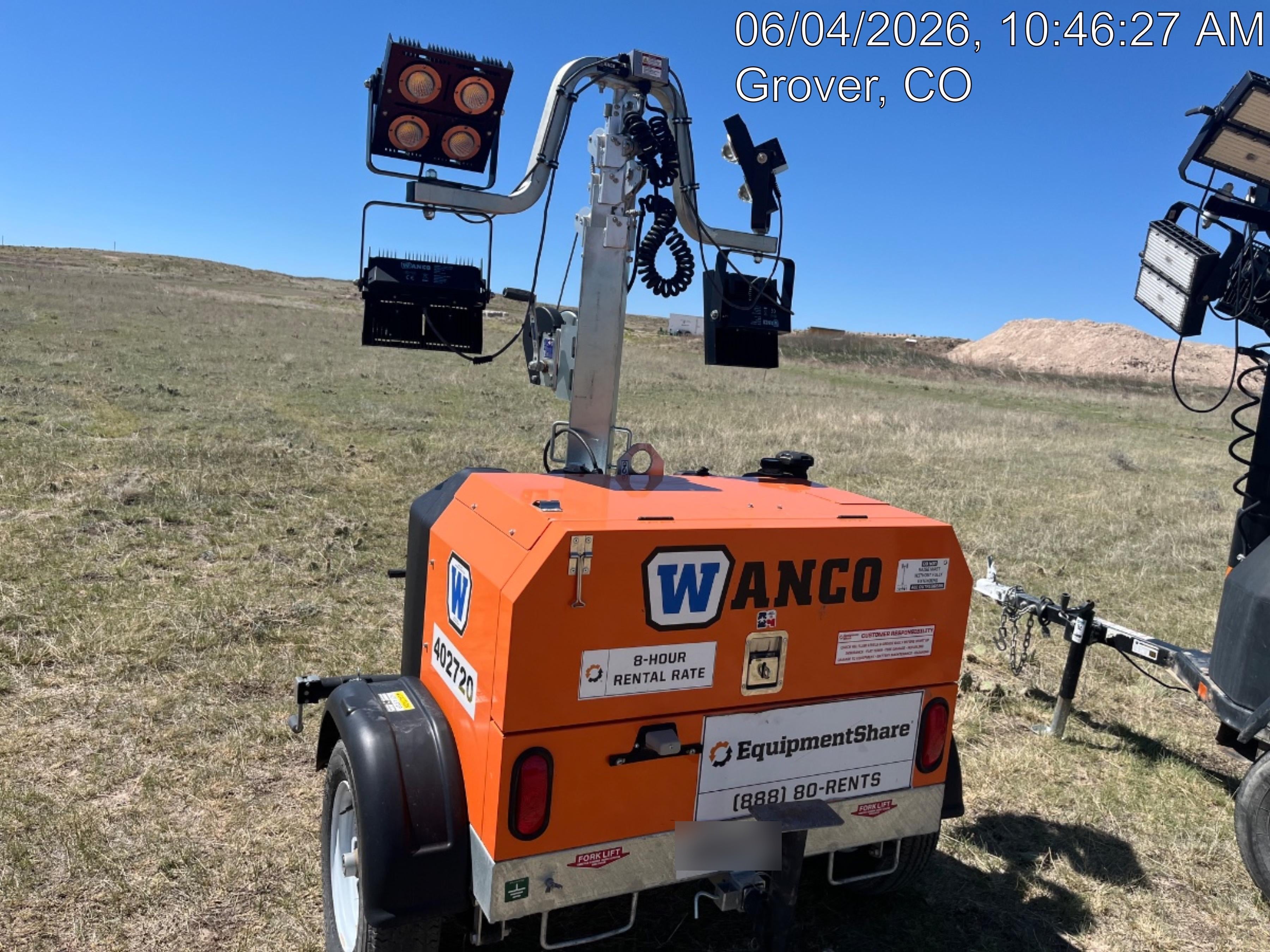 2024 Wanco WLTT-4MM4K Diesel, Deep Sea Controller, Shore Power Plug, Auto Start, (4) 350W LED Floodlights, 4kW Generator, 60 Gal Fuel Tank, 2" Ball, T3