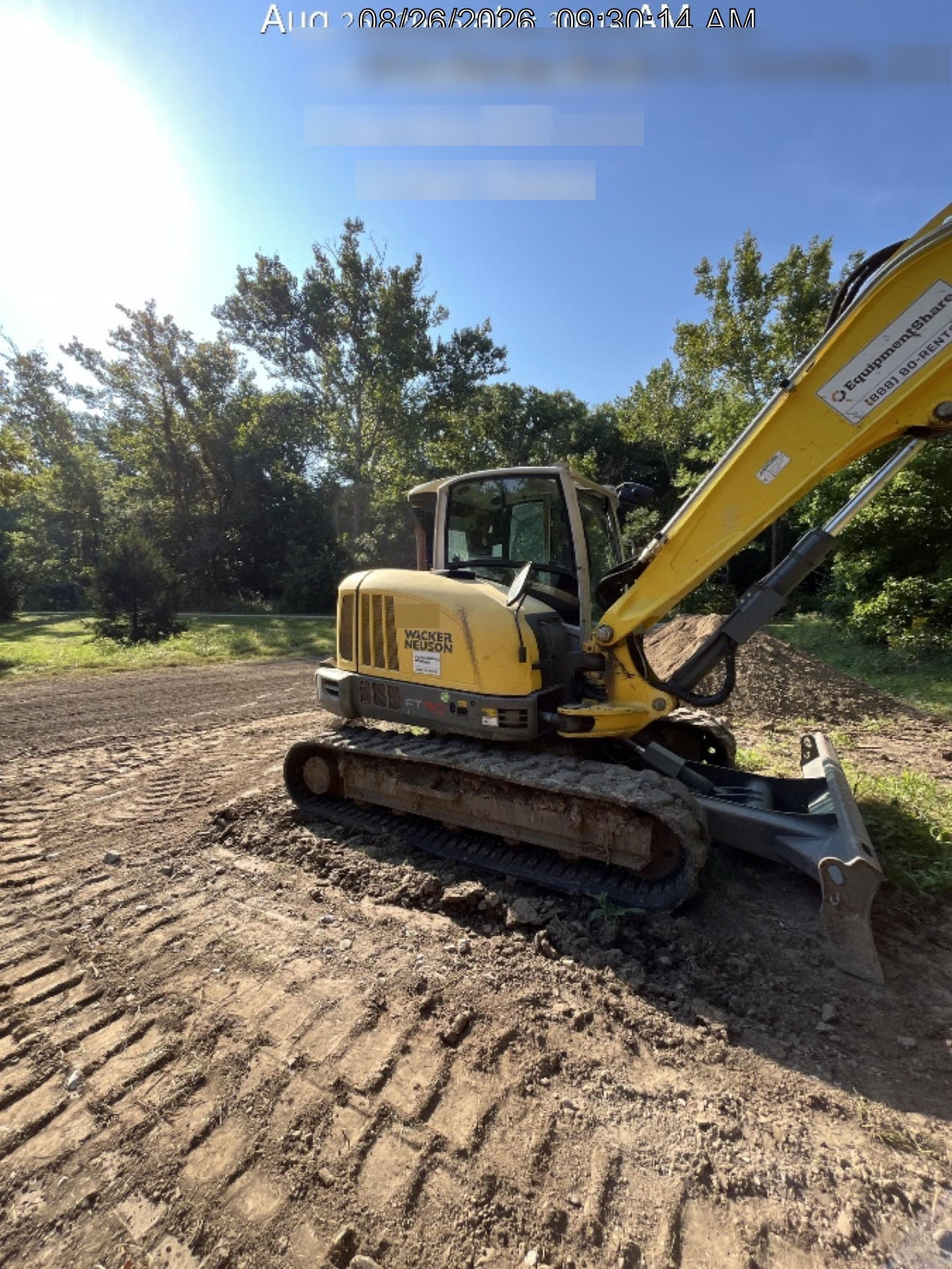 Wacker Neuson ET90 Cab, Long Dipperstick, Track, Bucket