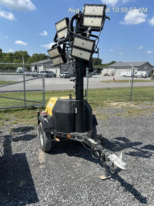 2022 Allmand NLV3GR (4) LED Light Fixture 350W, 23' Vertical Mast, 3kW Prime, Towable, Deep Sea L401, Leveling Jacks, Yanmar T4F 5.8hp