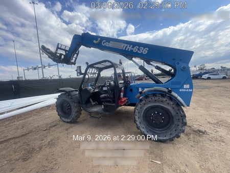 2018 Genie GTH-636 Genie GTH-636 w/Open ROPS, Work Lights, Solid Tires, RH Cab Mesh, Beacon, 48" Carriage and Forks
