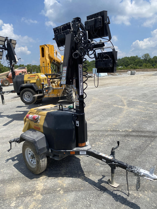 2021 Allmand NLV3GR (4) LED Light Fixture 350W, 23' Vertical Mast, 3kW Prime, Towable, Deep Sea L401, Leveling Jacks, Yanmar T4F 5.8hp