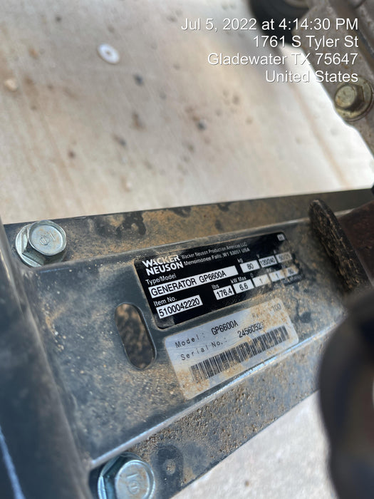 2022 WACKER NEUSON GP6600A