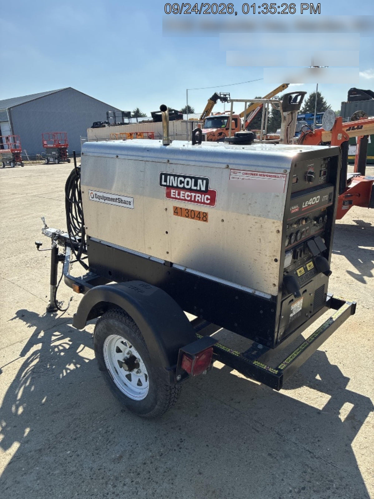 2024 Lincoln Electric LE400 Kubota V1505, Trlr, Cable Rack, Light Kit, ES Decals, T3