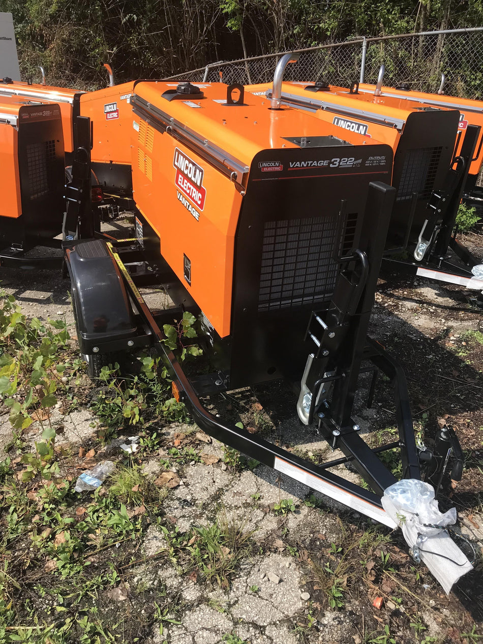 2021 Lincoln Electric Vantage 322 Vantage 322 Ready Pak 3 w/ Decals, ORANGE (includes trailer, cable rack, fender light kit) NO Telematics