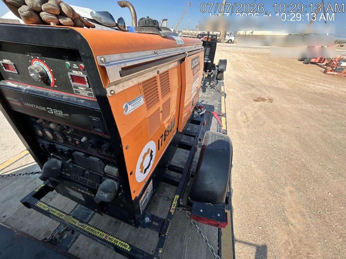 2021 Lincoln Electric Vantage 322 Vantage 322 Ready Pak 3 w/ Decals, ORANGE (includes trailer, cable rack, fender light kit) NO Telematics