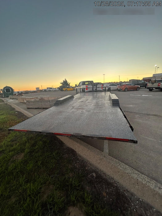 2025 TEXAS PRIDE TRAILERS 21' Lowboy Gravity Tilt Bed 14K Bumper Pull Trailer