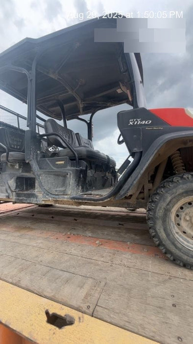 Kubota RTV-X1140W-H 4wd Utility Cart, 4 Seat, Diesel, LED Strobe, Windshield Tempered Glass, Plastic Canopy, Wire Harness Kit, Backup Alarm