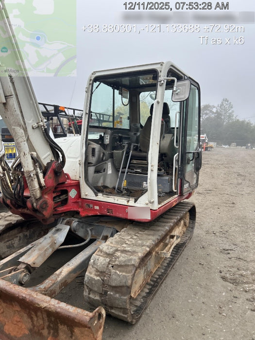 2019 Takeuchi TB290 Cab/Heat/AC Rubber tracks, Dozer blade, Travel alarm, Auxiliary hydraulics Manual QC, Hydraulic thumb, 18", 24", and 36" Buckets