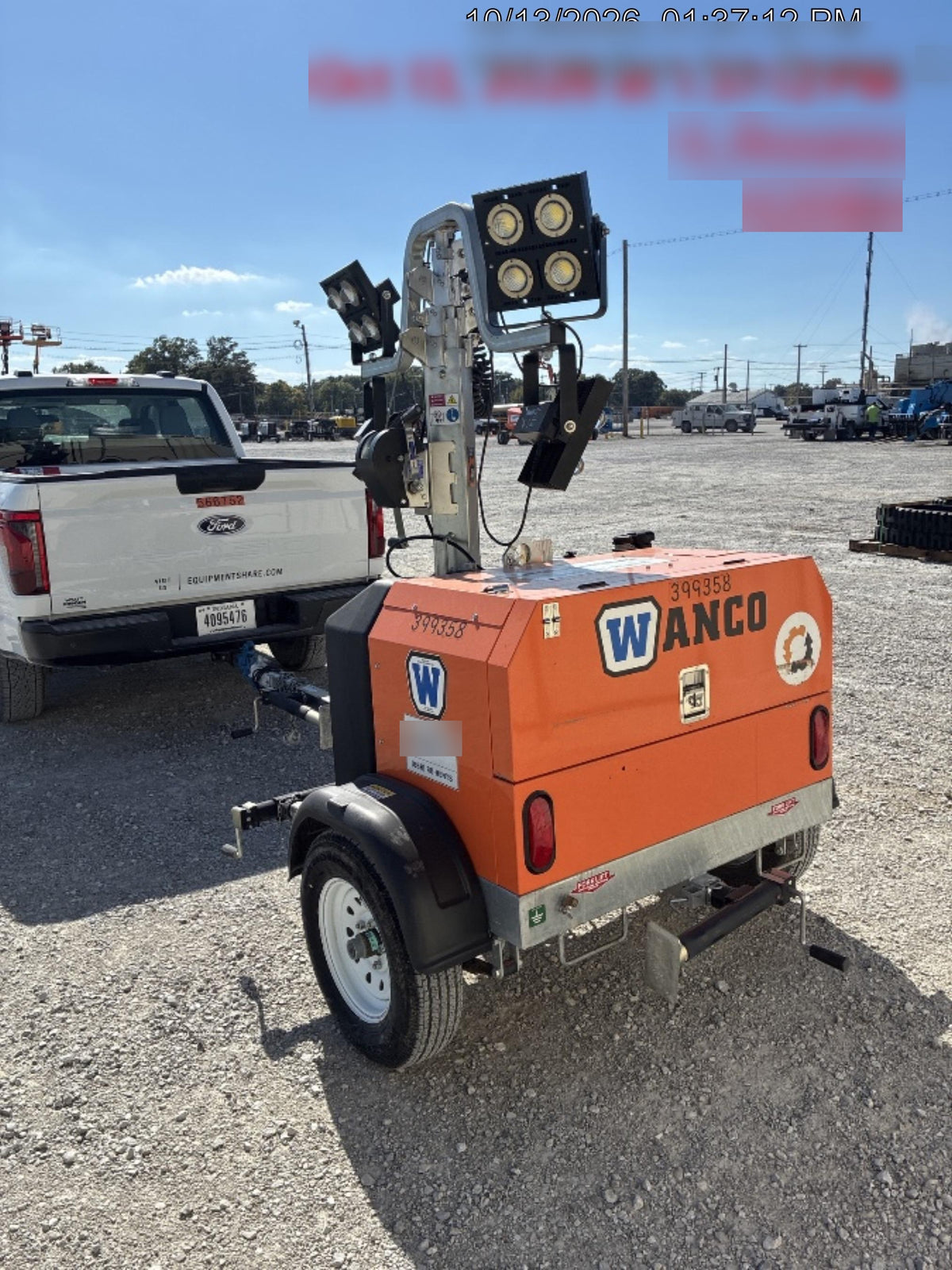 2024 Wanco WLTT-4MM4K Diesel, Deep Sea Controller, Shore Power Plug, Auto Start, (4) 350W LED Floodlights, 4kW Generator, 60 Gal Fuel Tank, 2" Ball, T3