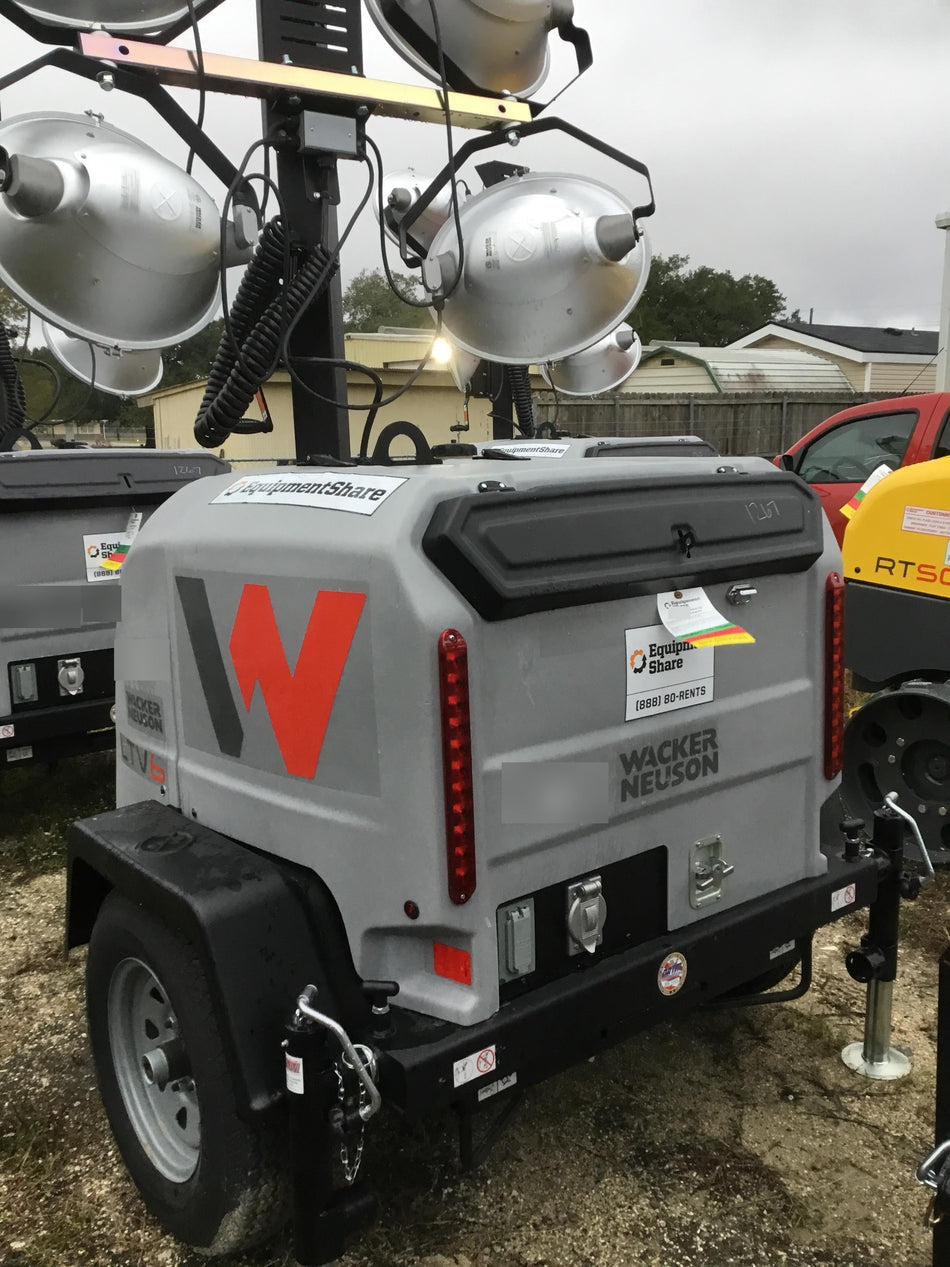 2019 Wacker Neuson LTV6L-MH Mobile Light Tower w/Fuel Level Sensor Installed