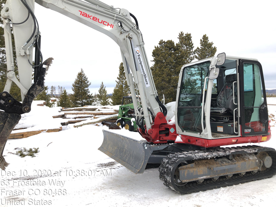 2020 Takeuchi TB290C Cab/Heat/Air, Rubber Tracks, Manual TAG QC
