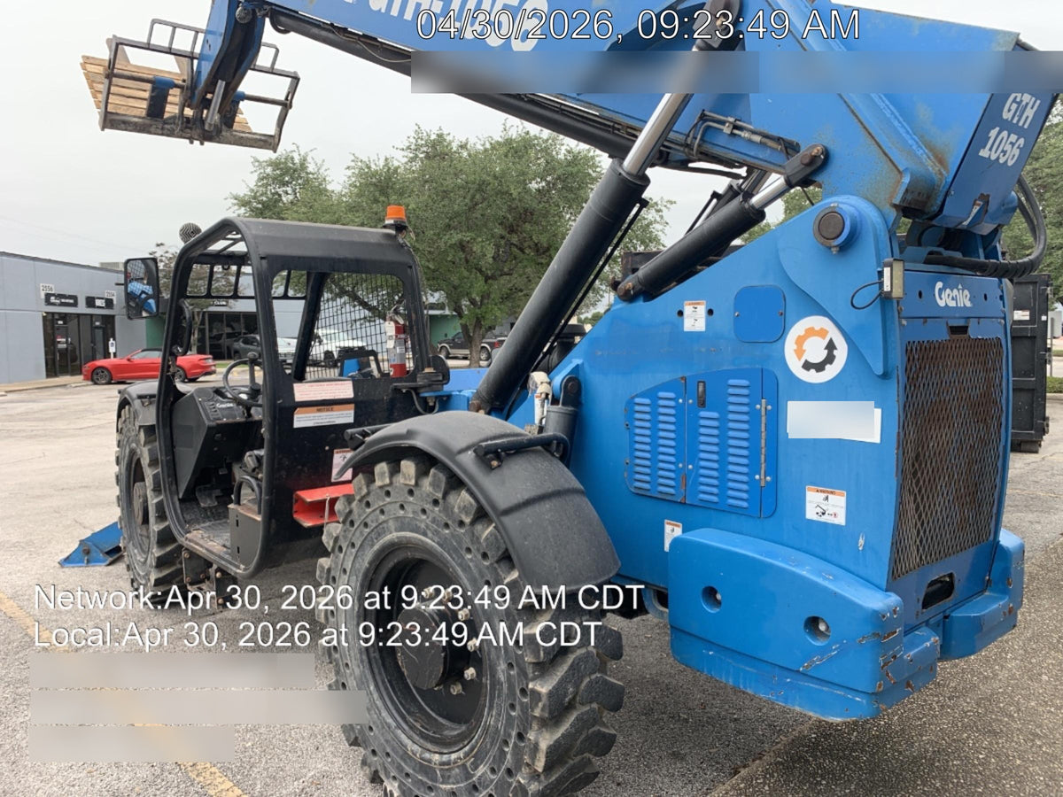 2018 Genie GTH-1056 Genie GTH-1056 w/ROPS, Work Lights, Solid Tires, RH Cab Mesh, Beacon, 60" Carriage and Forks