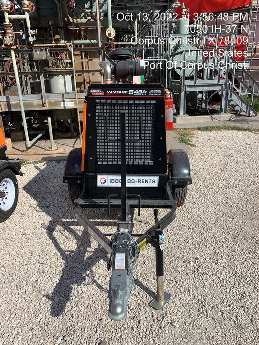 2022 Lincoln Electric Vantage 549X Crosslink Technology, Trailer Mounted