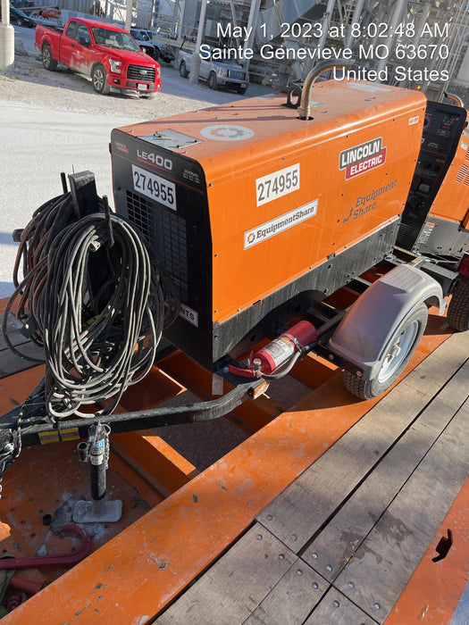 2022 Lincoln Electric LE400 Kubota V1505, Trlr, Cable Rack, Light Kit, ES Decals, T3