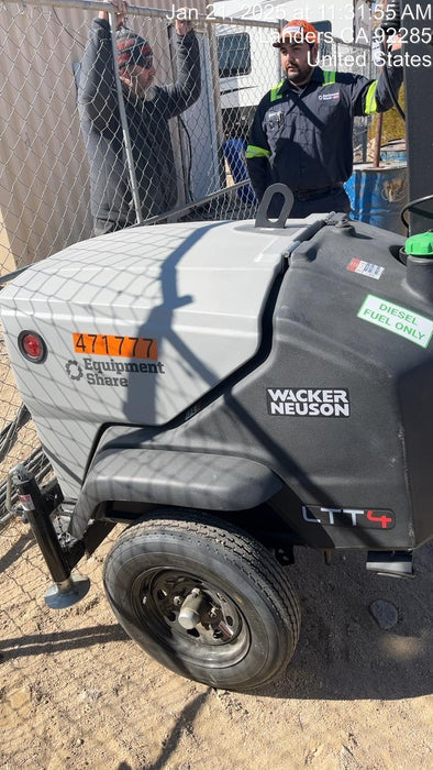 2024 Wacker Neuson LTT4 Diesel, Kohler KDW702, Deep Sea Controller, Auto Start, LED 320W, Bypass Outlet, T3