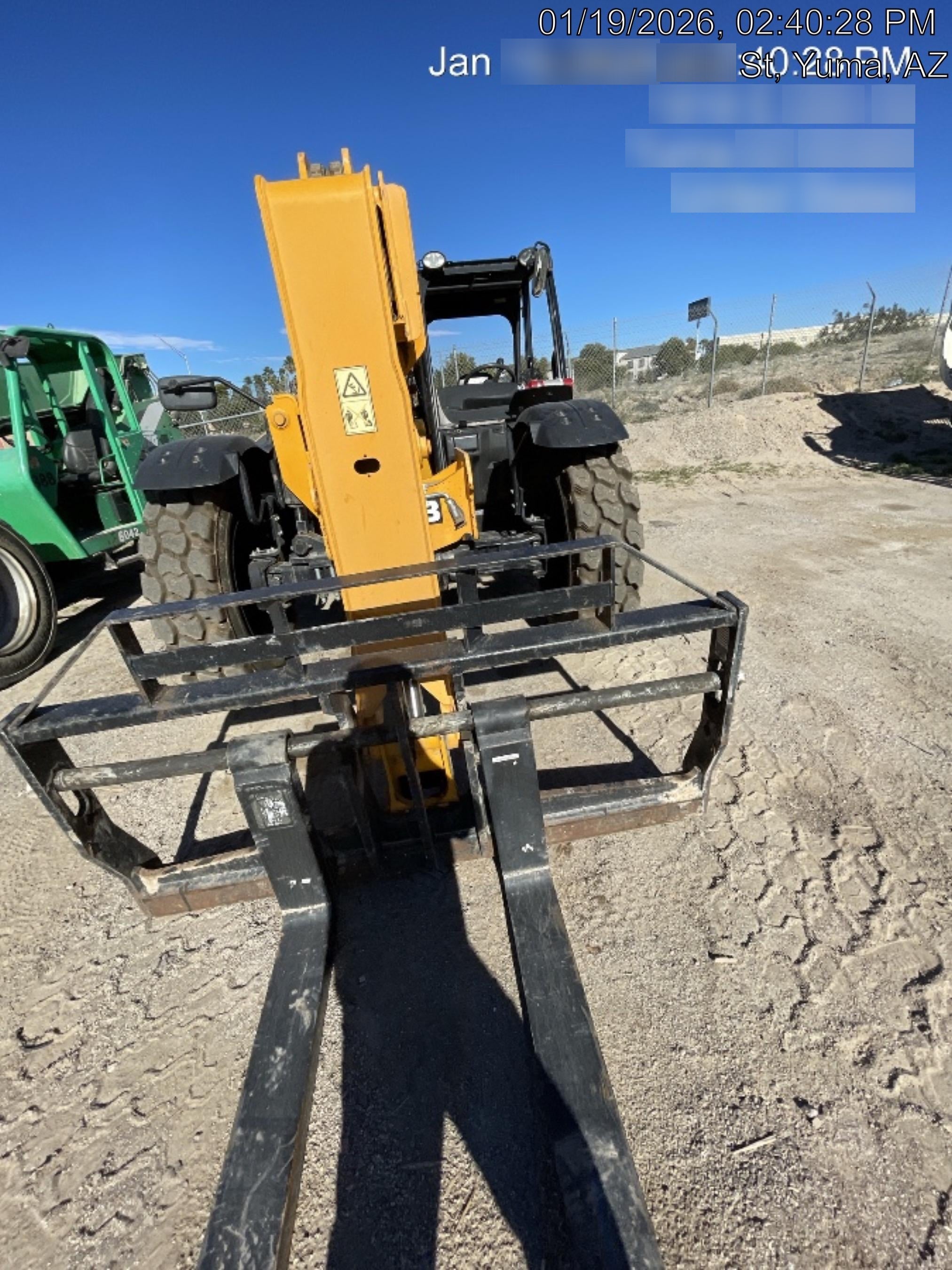 2020 JCB 509-42 Canopy, Solid Tires, Work Lights, Beacon, Aux Hydraulics, Back up Alarm, Lifting Eye, ES Decals