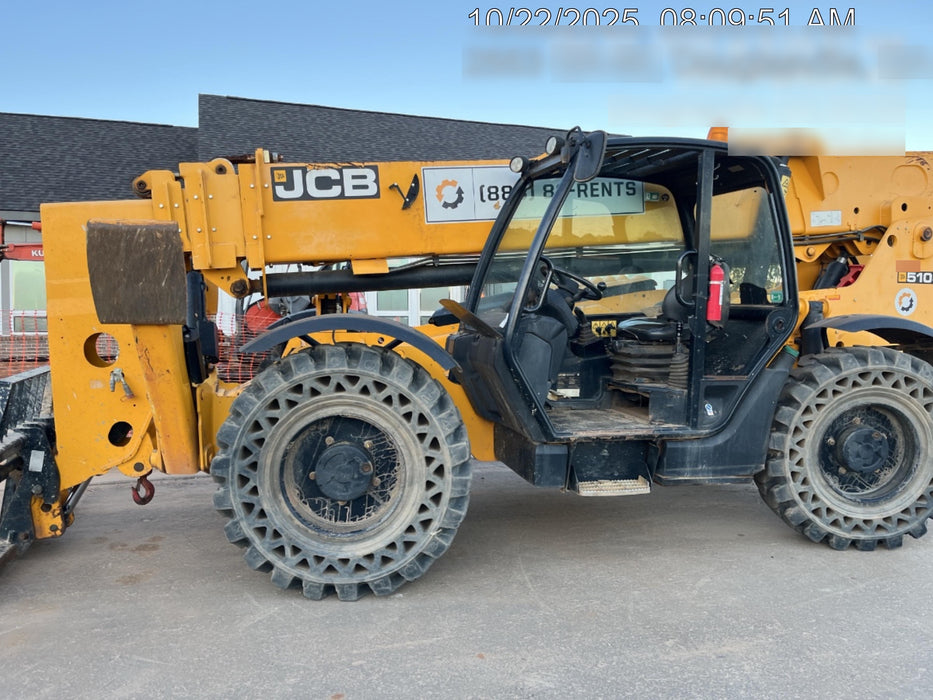 2020 JCB 510-56 Canopy, Solid Tires, Work Lights, Beacon, Aux Hydraulics, Back up Alarm, Lifting Eye, ES Decals