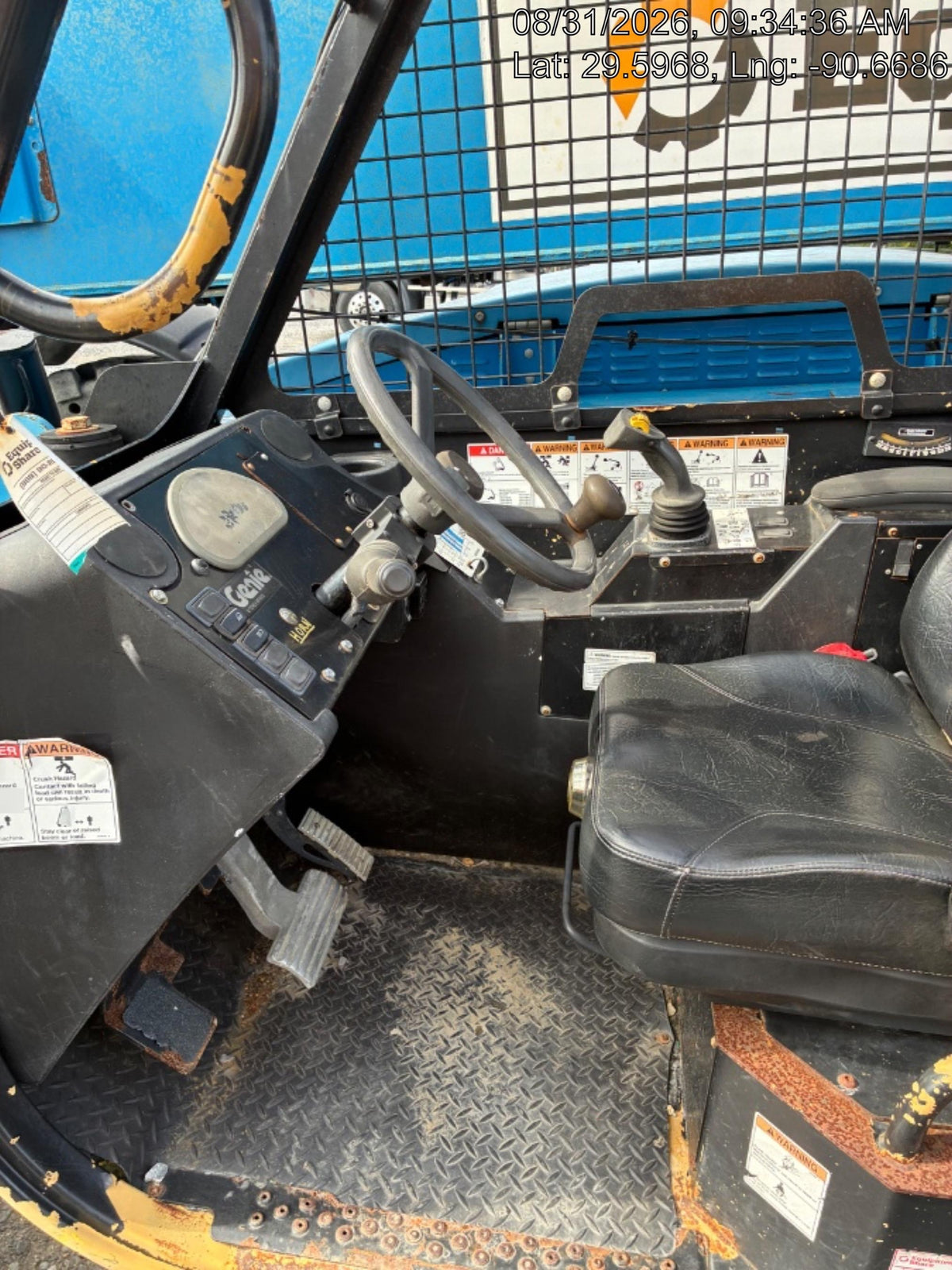 2019 Genie GTH-844 Canopy, Solid RT Tires, LED Work Lights, Beacon 60" QA Carriage, 48" Forks