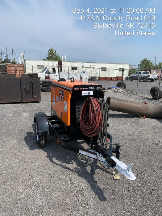 2021 Lincoln Electric Vantage 322 Vantage 322 Ready Pak 3 w/ Decals, ORANGE (includes trailer, cable rack, fender light kit) NO Telematics