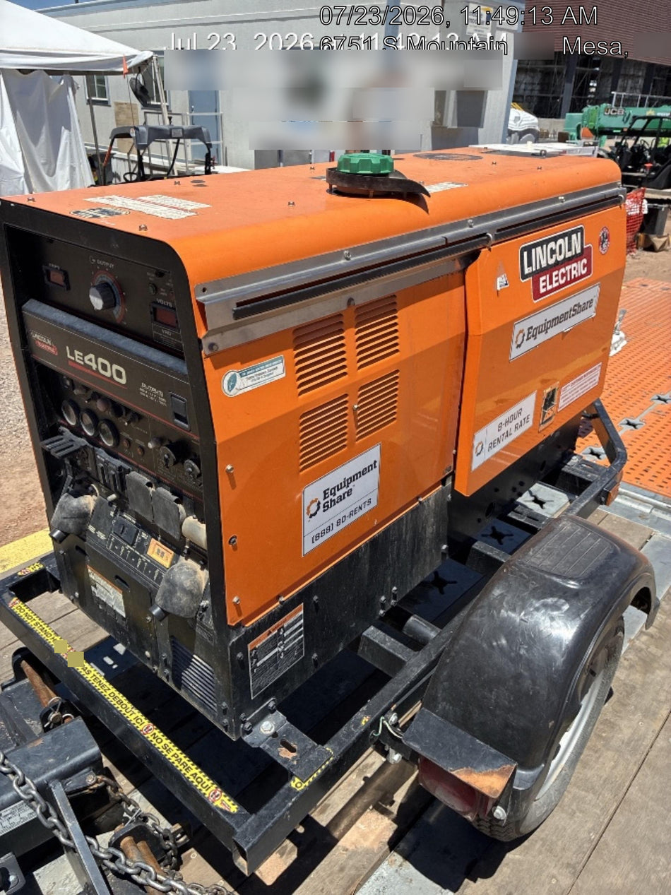 2023 Lincoln Electric LE400 Kubota V1505, Trlr, Cable Rack, Light Kit, ES Decals, T3