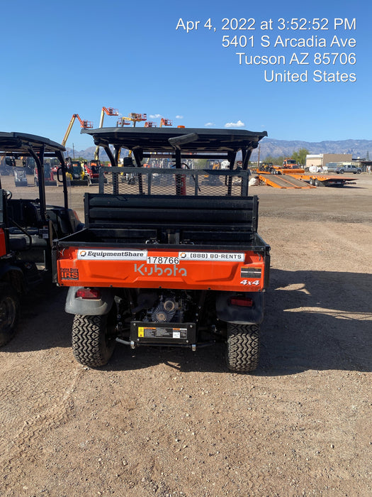 2021 Kubota RTV-X1140W-H Plastic Canopy, Windshield Acrylic Clear, LED Strobe Light, Wire Harness Kit, Back up Alarm
