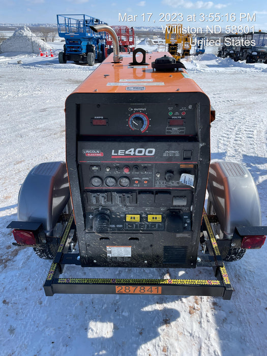 2023 Lincoln Electric LE400 Kubota V1505, Trlr, Cable Rack, Light Kit, ES Decals, T3