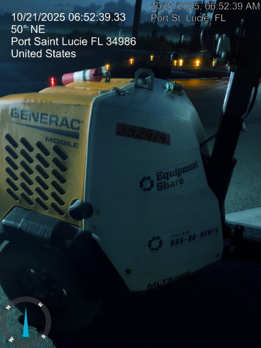 2023 Generac MLT2 Diesel, Flex Switch 120V Input, Powerzone Controller, 
(4) 320W LED Lights, 4kW Generator, 39.9 Gal Fuel Tank, 2" Ball, T3