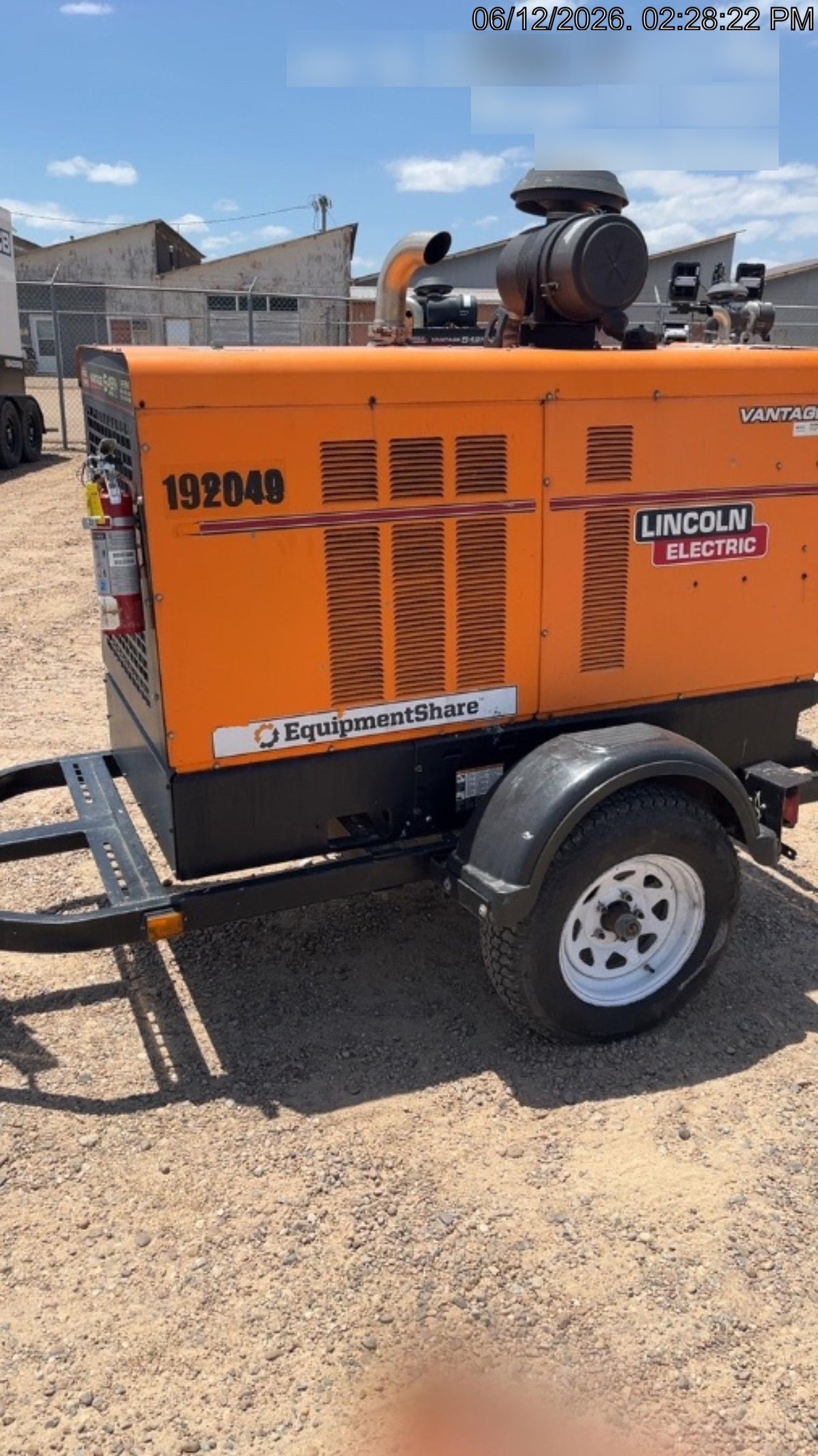 2021 Lincoln Electric Vantage 549X Ready Pak 3, ORANGE (includes trailer, cable rack, fender light kit)