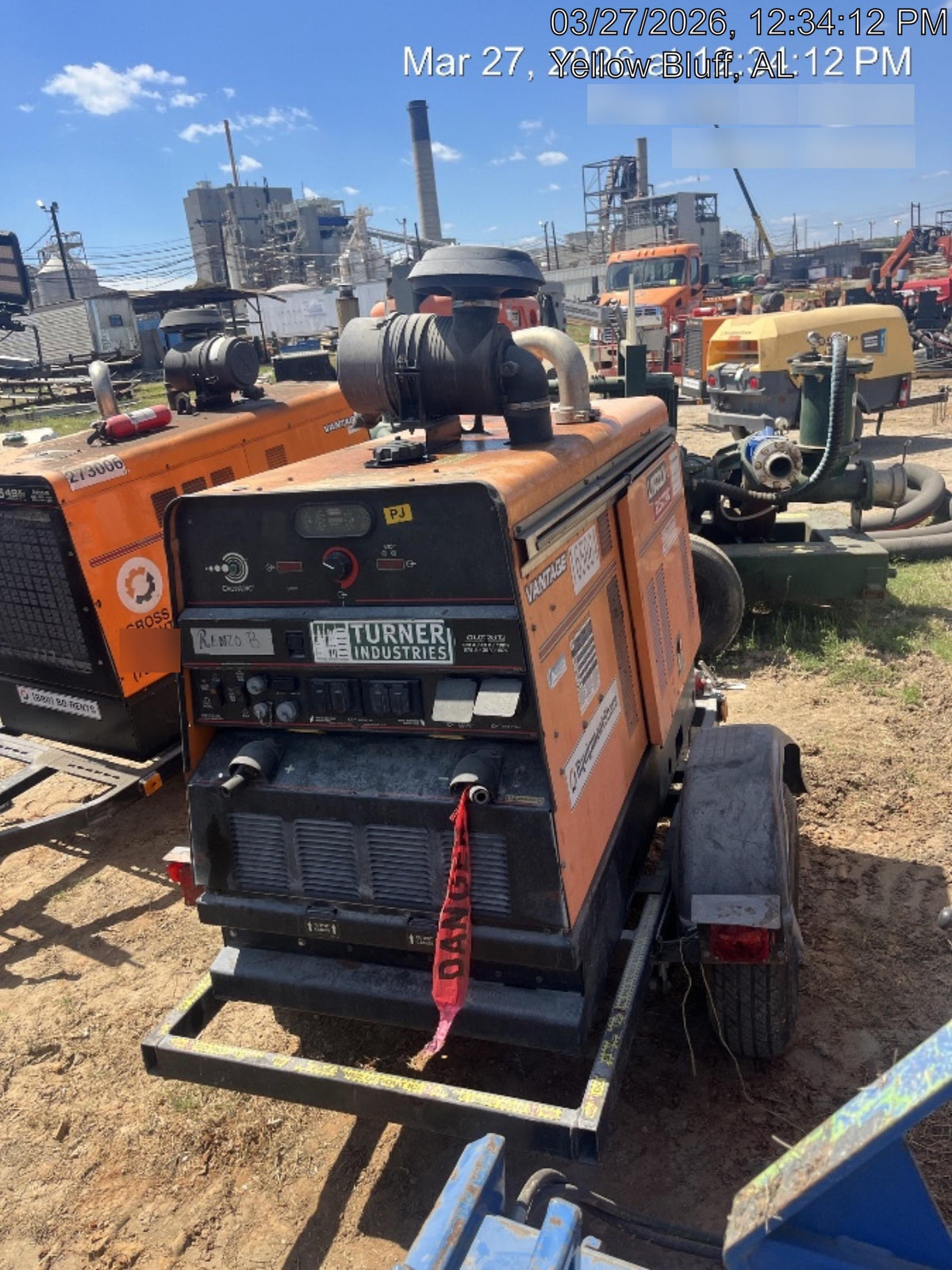 2021 Lincoln Electric Vantage 549X Ready Pak 3, ORANGE (includes trailer, cable rack, fender light kit)
