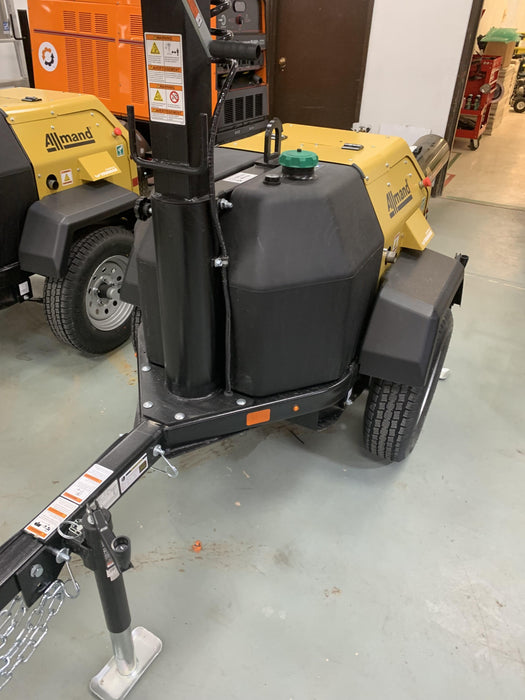 2022 Allmand NLV3GR (4) LED Light Fixture 350W, 23' Vertical Mast, 3kW Prime, Towable, Deep Sea L401, Leveling Jacks, Yanmar T4F 5.8hp