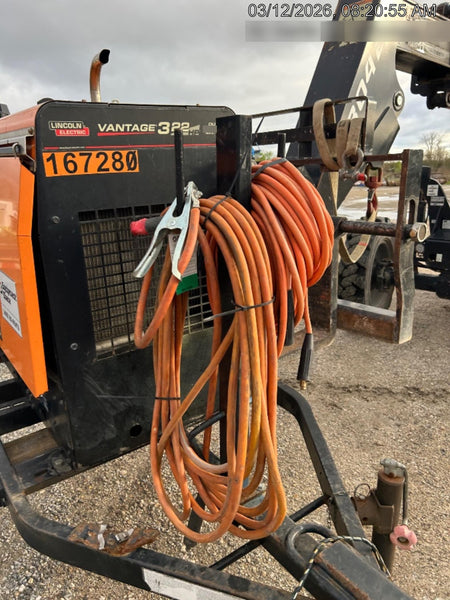 2021 Lincoln Electric Vantage 322 Vantage 322 Ready Pak 3 w/ Decals, ORANGE (includes trailer, cable rack, fender light kit) NO Telematics