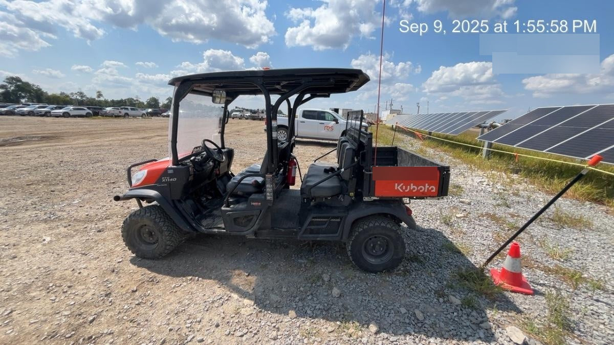 2022 Kubota RTV-X1140W-H Plastic Canopy, Windshield Acrylic Clear, LED Strobe Light, Wire Harness Kit, Back up Alarm