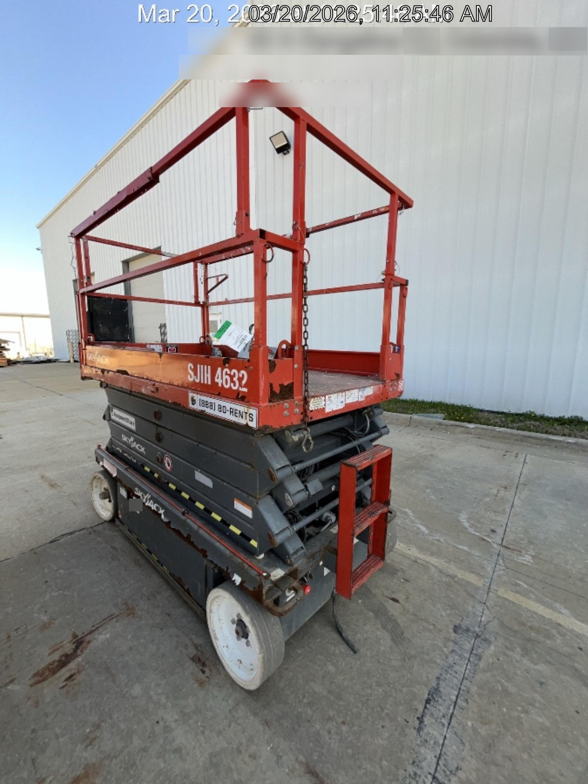 2016 Skyjack SJIII-4632 Standard Rental Specs