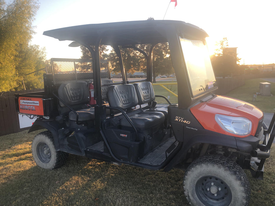 2019 Kubota RTV-X1140 4wd Utility Cart, LED Strobe, Windshield Tempered Glass, Plastic Canopy, Wire Harness Kit, Backup Alarm