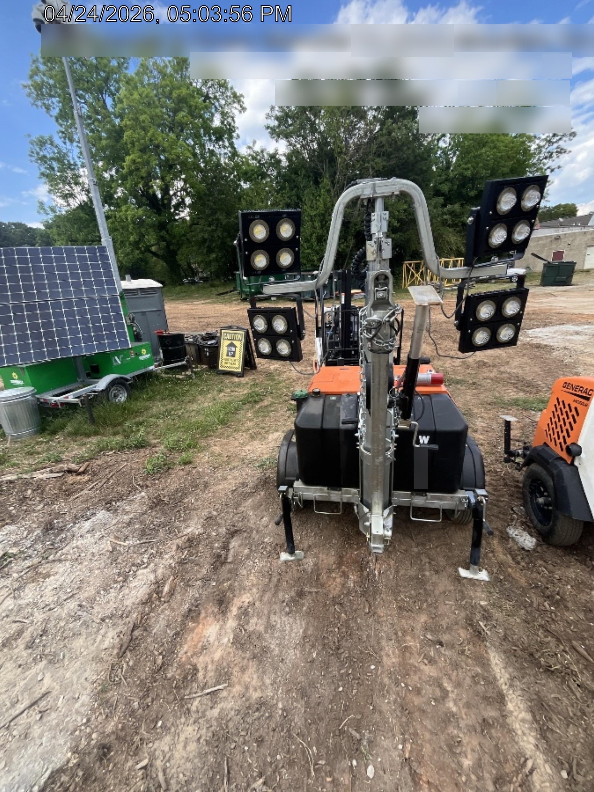 2025 Wanco WLTT-4MM4K Diesel, Mitsubishi L2E, 9.0HP @1800 rpm, Deep Sea Controller, Shore Power Plug, Auto Start, (4) 350W LED Floodlights, 4kW Generator, 60 Gal Fuel Tank, 2" Ball, T3