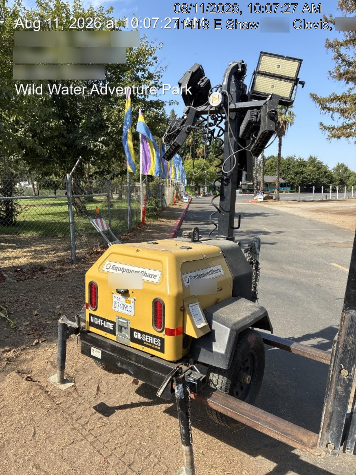2021 Allmand NLV3GR (4) LED Light Fixture 350W, 23' Vertical Mast, 3kW Prime, Towable, Deep Sea L401, Leveling Jacks, Yanmar T4F 5.8hp