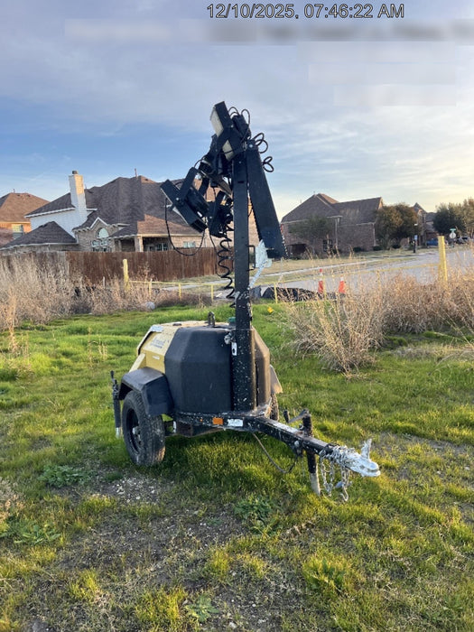 2022 Allmand NLV3GR (4) LED Light Fixture 350W, 23' Vertical Mast, 3kW Prime, Towable, Deep Sea L401, Leveling Jacks, Yanmar T4F 5.8hp