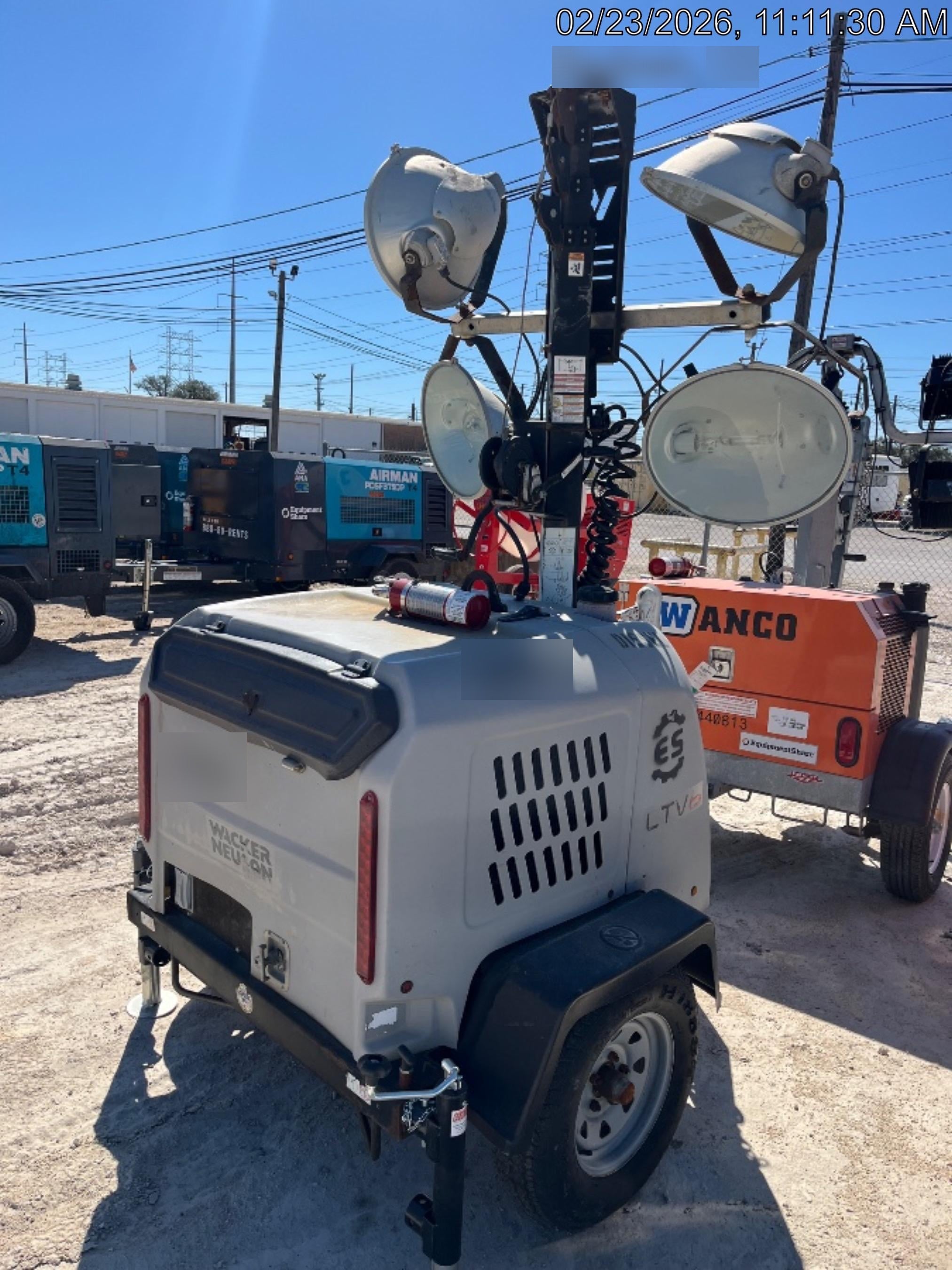2018 Wacker Neuson LTV6L-MH Wacker Neuson LTV6L Mobile Light Tower w/Fuel Level Sensor Installed