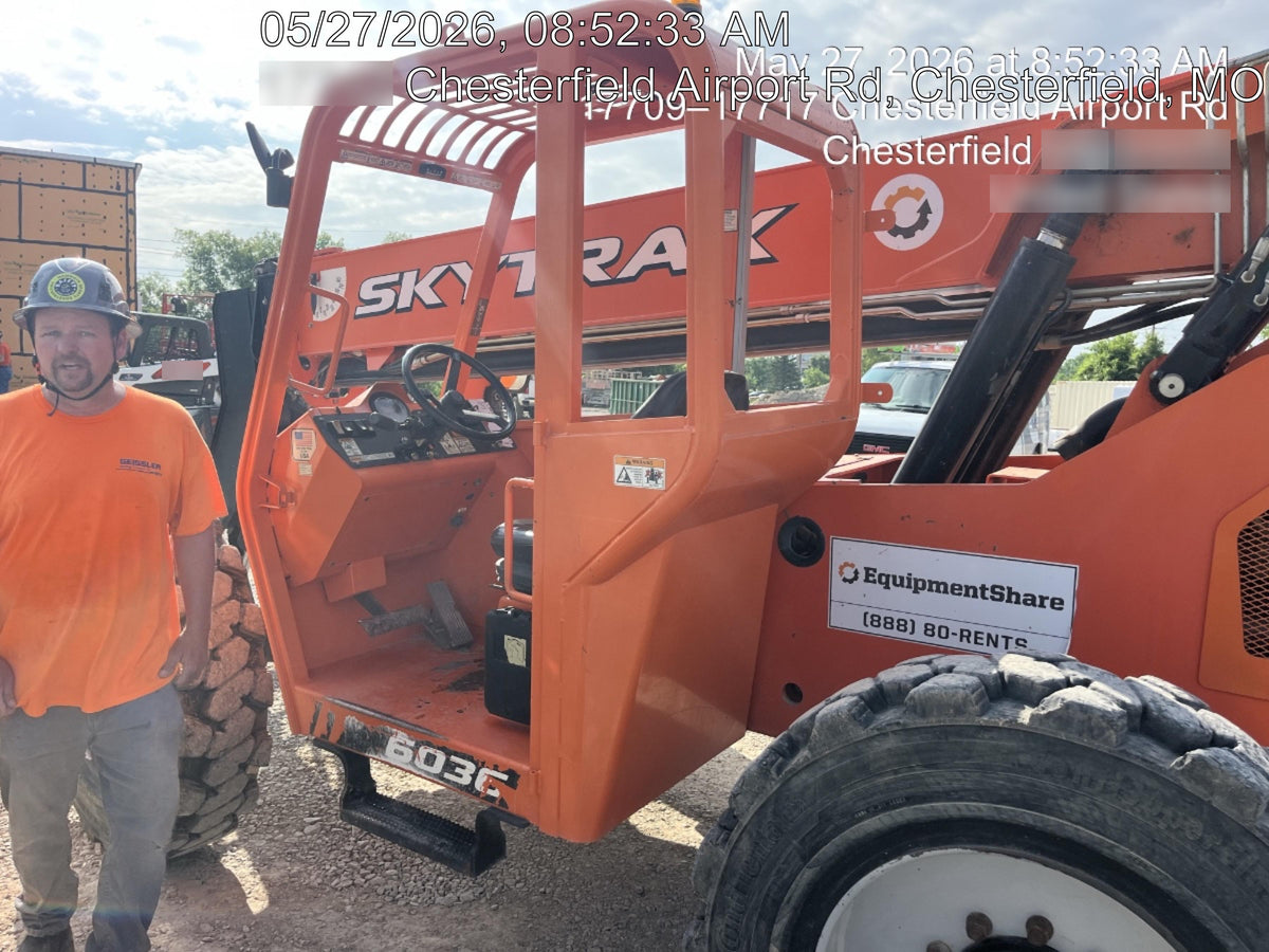 2019 Skytrak 6036 Canopy, Solid Tires, LED Work Lights, Beacon 50" Carriage, 48" Pallet Forks