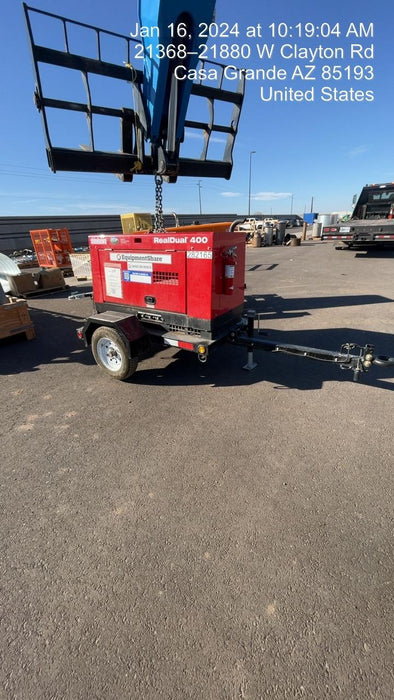 2022 Shindaiwa DGW400MDL Kubota D902 Engine, 23 HP, Dual Op Welder, Wire, Arc, Droop Stick, Tig, and CC Stick Functionality, Simulphase, 3 Phase and 1 Phase Gen Output, Single Axle NB Trlr, Slr Trckl Chrg 12V 12W, Fire Ext