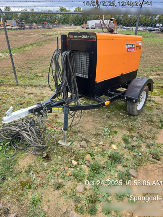 2021 Lincoln Electric Vantage 322 Vantage 322 Ready Pak 3 w/ Decals, ORANGE (includes trailer, cable rack, fender light kit) NO Telematics