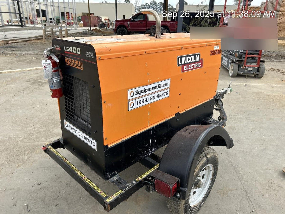 2022 Lincoln Electric LE400 Kubota V1505, Trlr, Cable Rack, Light Kit, ES Decals, T3