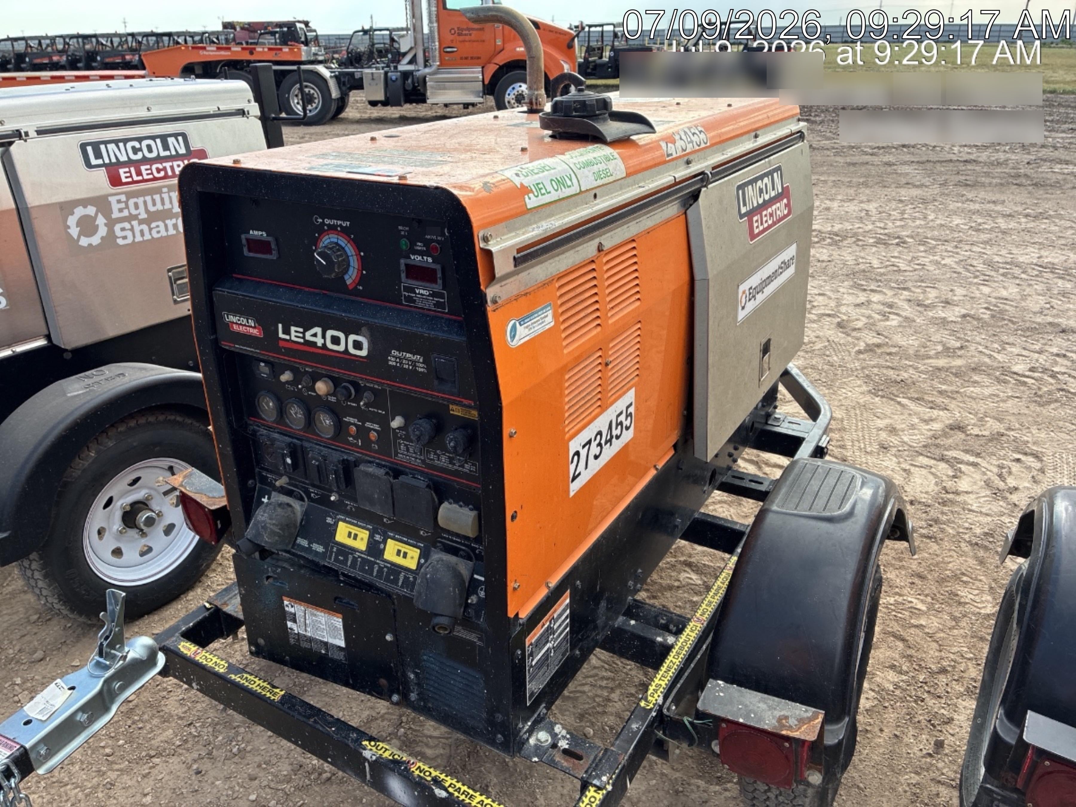 2022 Lincoln Electric LE400 Kubota V1505, Trlr, Cable Rack, Light Kit, ES Decals, T3