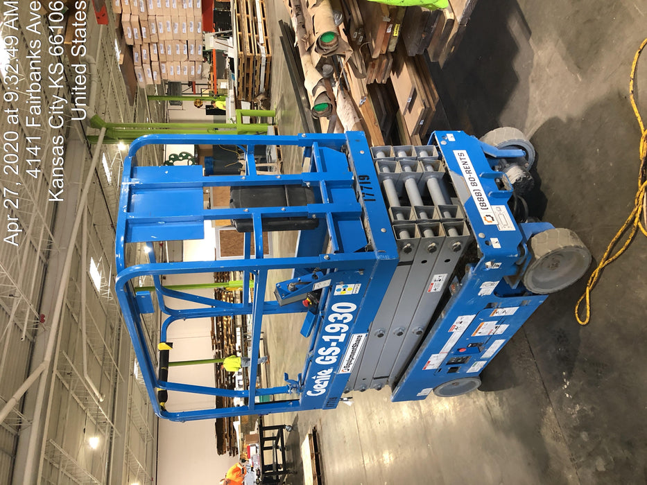 2018 Genie GS-1930 Genie GS-1930 w/Fixed Rail, Chain Entry