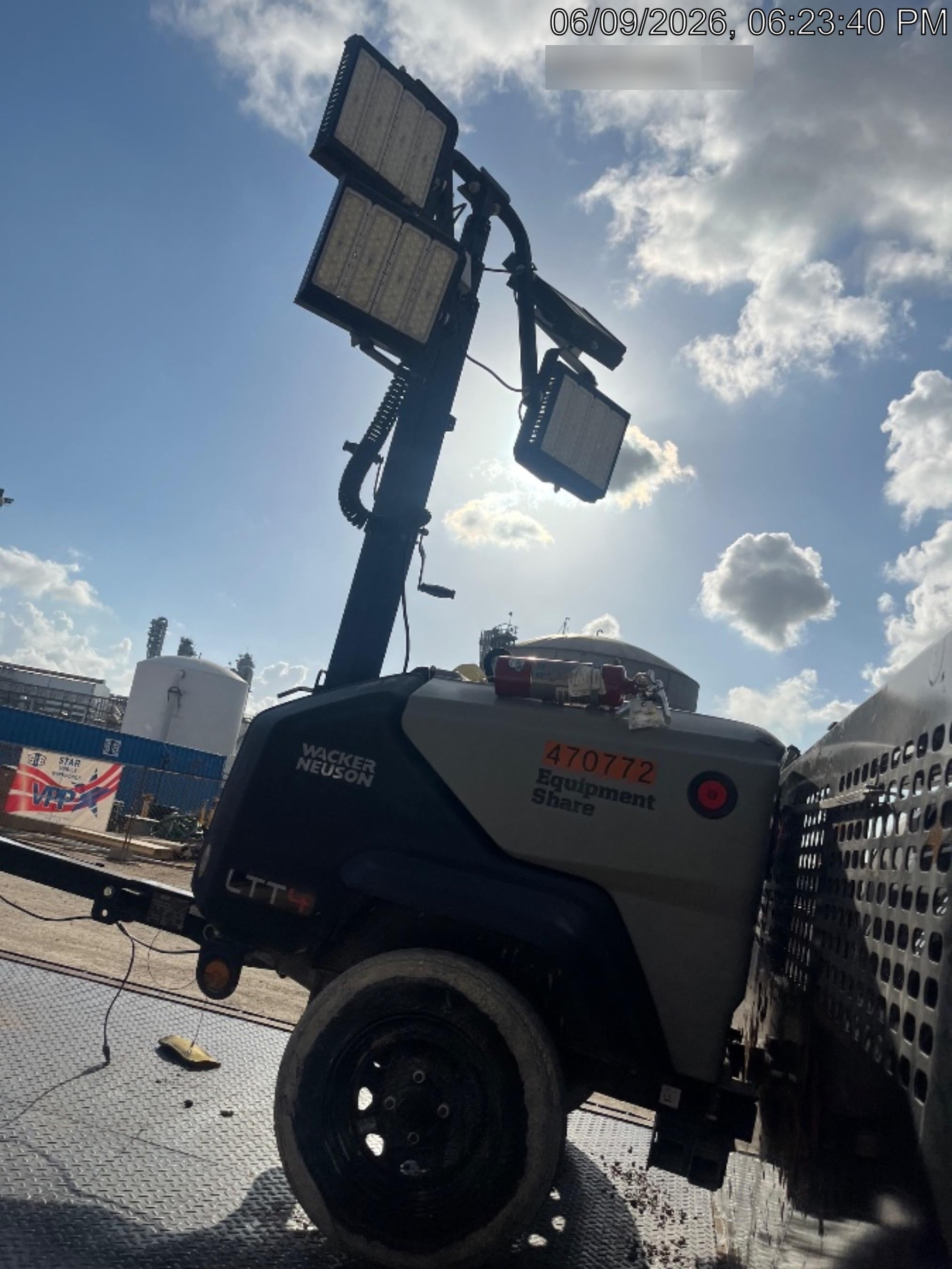2024 Wacker Neuson LTT4 Diesel, Kohler KDW702, Deep Sea Controller, Auto Start, LED 320W, Bypass Outlet, T3