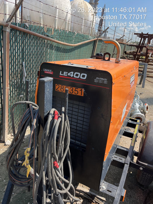 2022 Lincoln Electric LE400 Kubota V1505, Trlr, Cable Rack, Light Kit, ES Decals, T3