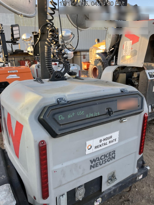 2019 Wacker Neuson LTV6L-MH Mobile Light Tower w/Fuel Level Sensor Installed