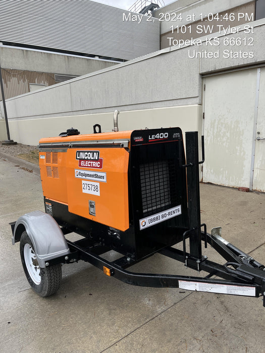 2022 Lincoln Electric LE400 Kubota V1505, Trlr, Cable Rack, Light Kit, ES Decals, T3