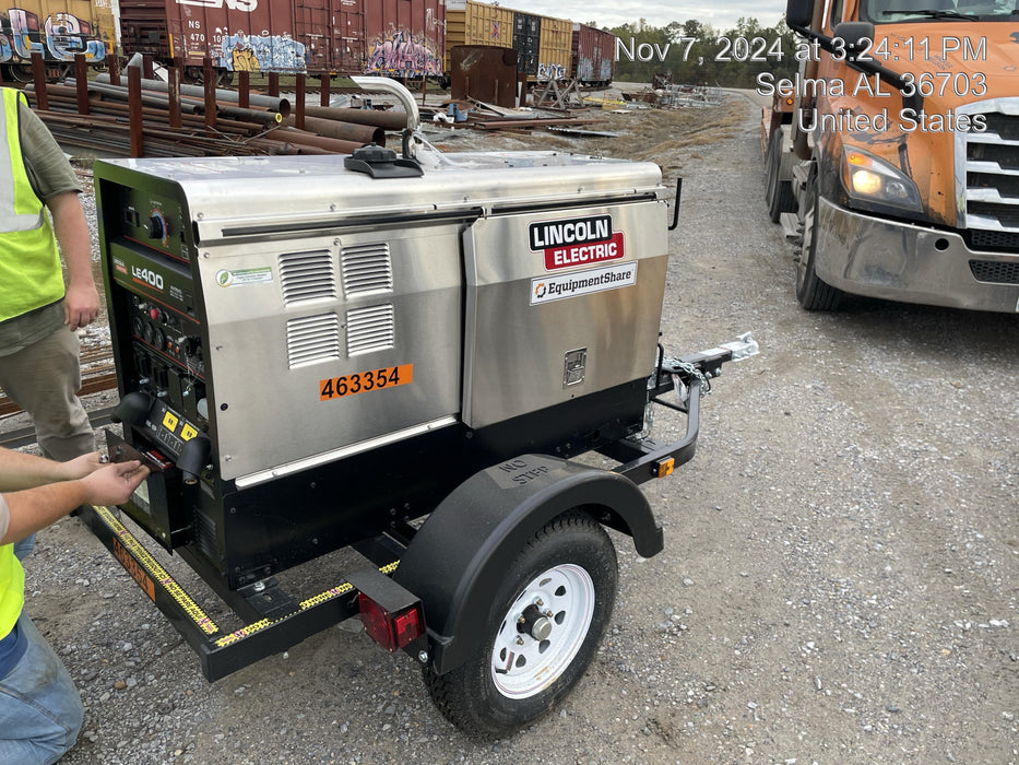 2024 Lincoln Electric LE400 Kubota V1505, Trlr, Cable Rack, Light Kit, ES Decals, T3